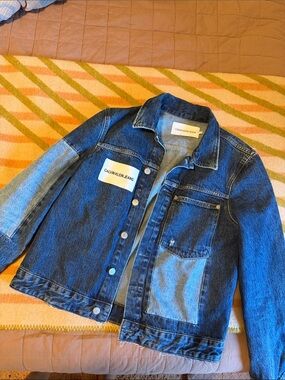Calvin Klein Jeans Two-Tone Blue Denim Jacket